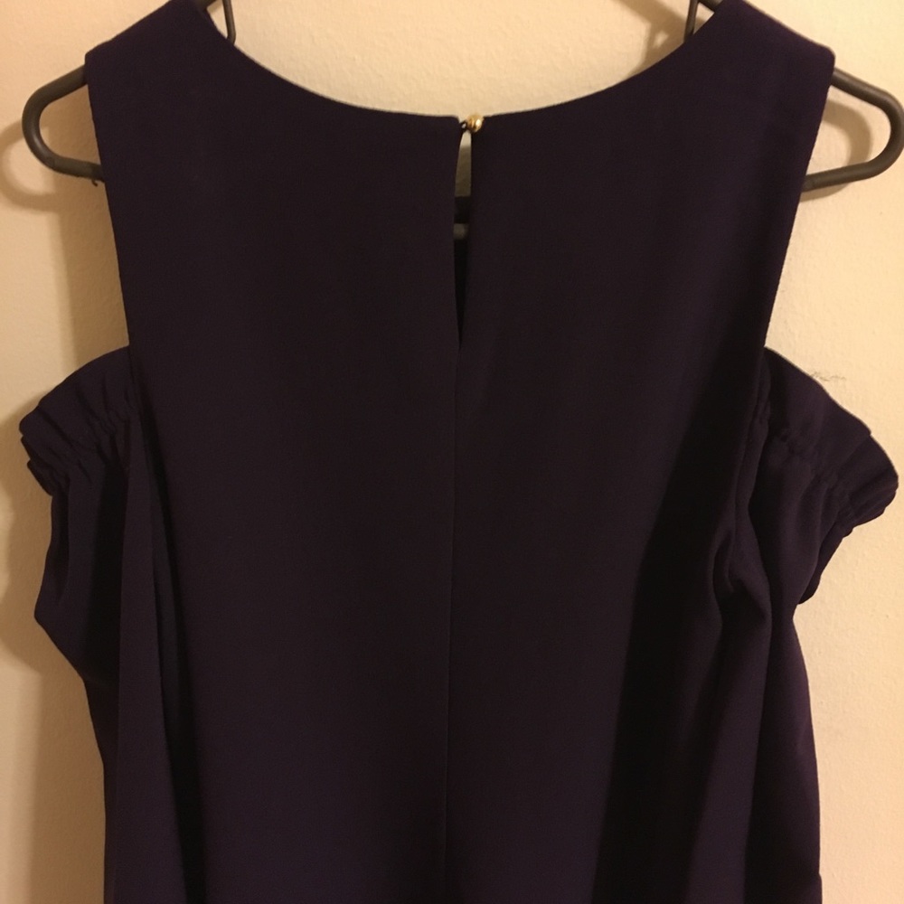 Eliza J Purple Cold-Shoulder Mini Dress - Picture 3 of 4